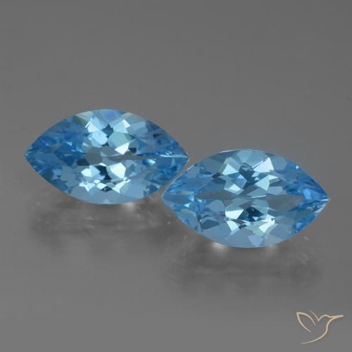 8.33ctw Naturale Blu svizzero Topazio, Taglio marquise, VVS