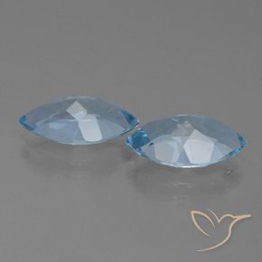 Gemme di Topazio Celeste naturale da 7.79 ct, Taglio marquise, VVS