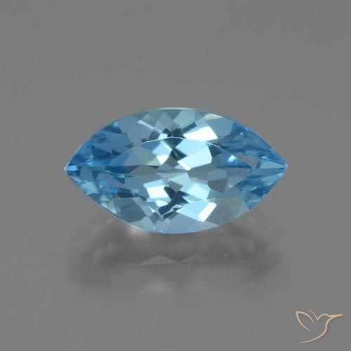 Topazio Blu svizzero naturale da 3.67 ct, Taglio marquise, VVS