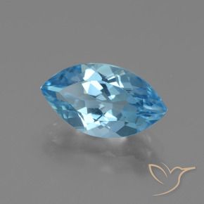 Topazio Blu svizzero naturale da 3.67 ct, Taglio marquise, VVS
