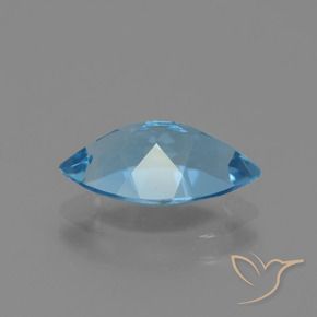 Topazio Blu svizzero naturale da 3.67 ct, Taglio marquise, VVS