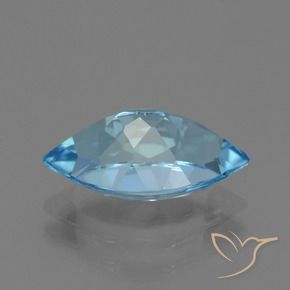 Topazio Blu svizzero naturale da 4.29 ct, Taglio marquise, VVS
