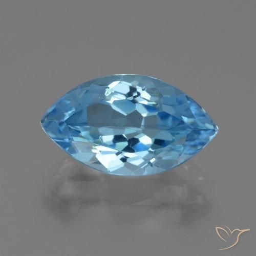 Topazio Blu svizzero naturale da 4.04 ct, Taglio marquise, VVS
