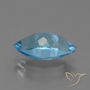 Topazio Blu svizzero naturale da 4.04 ct, Taglio marquise, VVS