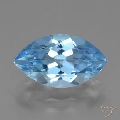 4.16ct Naturale Blu svizzero Topazio, Taglio marquise, VVS