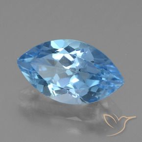 Topazio Blu svizzero naturale da 4.16 ct, Taglio marquise, VVS
