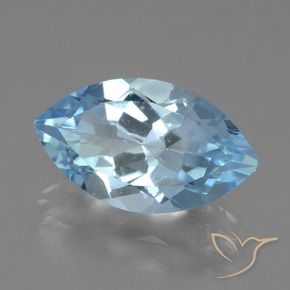 Topazio Celeste naturale da 4.11 ct, Taglio marquise, VVS-VS
