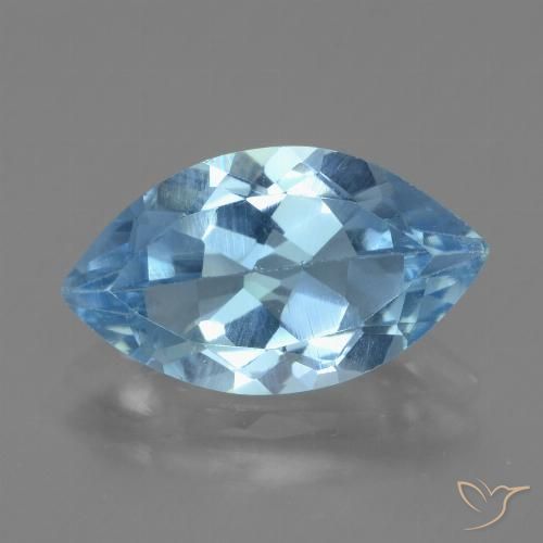 Topazio Blu svizzero naturale da 3.82 ct, Taglio marquise, VVS