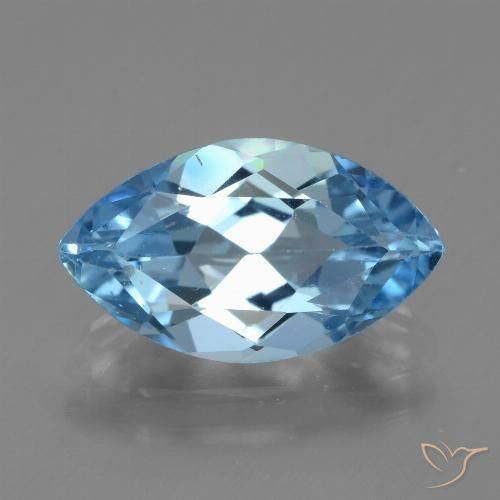 Topazio Blu svizzero naturale da 3.64 ct, Taglio marquise, VS