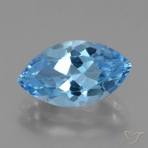 Topazio Blu svizzero naturale da 4.27 ct, Taglio marquise, VVS-VS