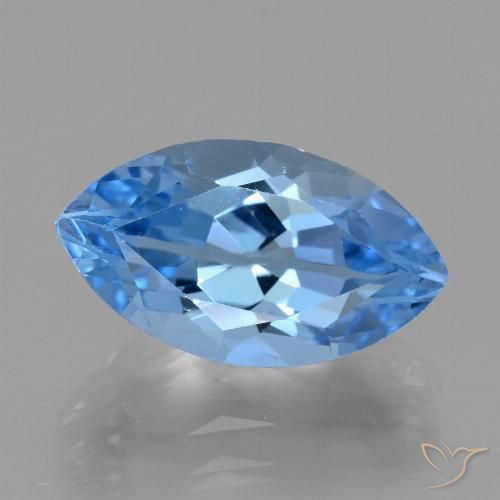 4.71ct Naturale Blu svizzero Topazio, Taglio marquise, VVS