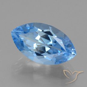 Topazio Blu svizzero naturale da 4.71 ct, Taglio marquise, VVS