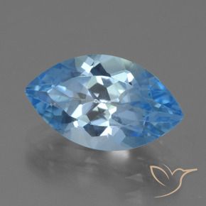 Topazio Blu svizzero naturale da 4.12 ct, Taglio marquise, VVS-VS