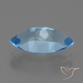 Topazio Blu svizzero naturale da 4.12 ct, Taglio marquise, VVS-VS