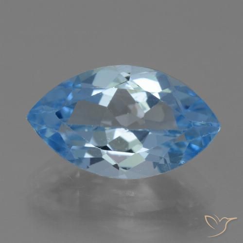 Topazio Blu svizzero naturale da 4.40 ct, Taglio marquise, VVS-VS