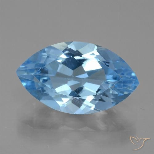 Topazio Blu svizzero naturale da 4.48 ct, Taglio marquise, VVS