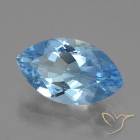 Topazio Blu svizzero naturale da 4.48 ct, Taglio marquise, VVS
