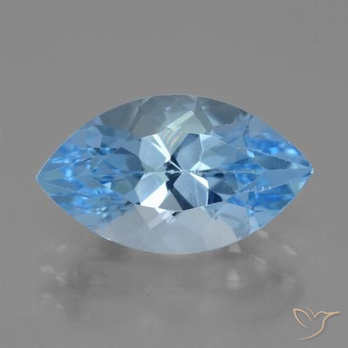 4.35ct Naturale Blu svizzero Topazio, Taglio marquise, VVS