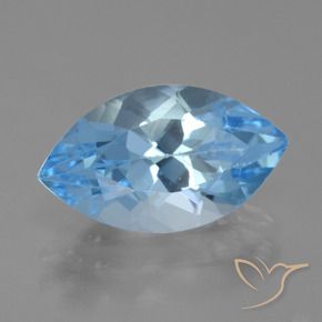 Topazio Blu svizzero naturale da 4.35 ct, Taglio marquise, VVS