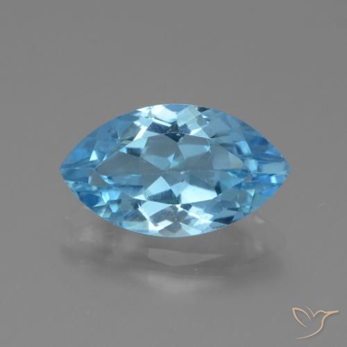Topazio Blu svizzero naturale da 4.12 ct, Taglio marquise, VVS-VS