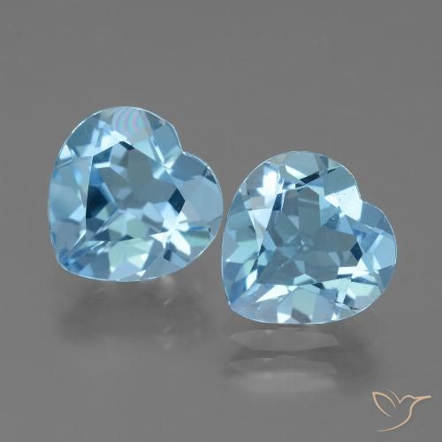 5.48ctw Naturale Blu svizzero Topazio, Cuore, VVS