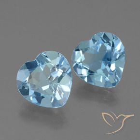 Gemme di Topazio Blu svizzero naturale da 5.48 ct, Cuore, VVS