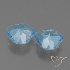 Gemme di Topazio Blu svizzero naturale da 5.48 ct, Cuore, VVS