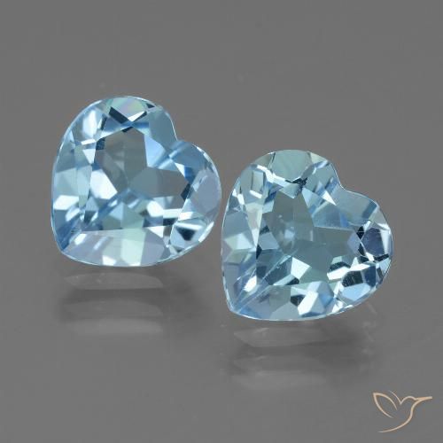 5.36ctw Naturale Blu svizzero Topazio, Cuore, VVS