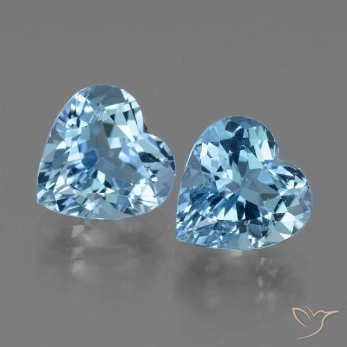 6.13ctw Naturale Blu svizzero Topazio, Cuore, VVS, Photo A