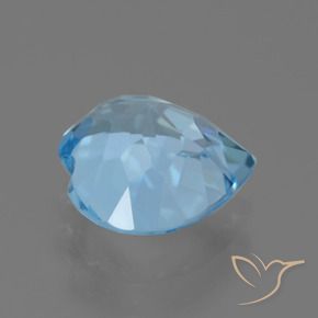 Topazio Celeste naturale da 2.83 ct, Cuore, VVS