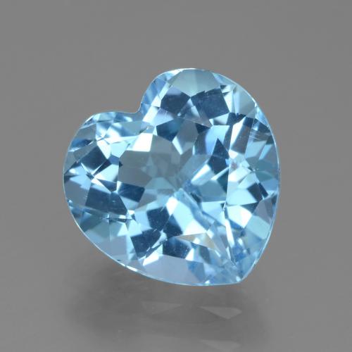 3.14ct Naturale Blu svizzero Topazio, Cuore, VVS