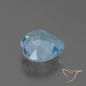 Topazio Celeste naturale da 2.88 ct, Cuore, VVS
