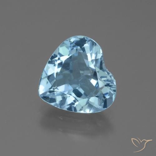 Topazio Blu svizzero naturale da 2.63 ct, Cuore, VVS