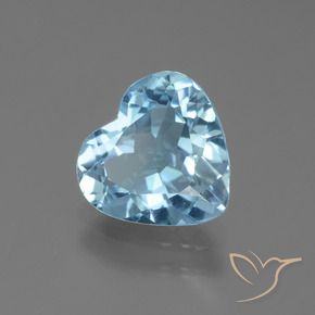 Topazio Blu svizzero naturale da 2.63 ct, Cuore, VVS