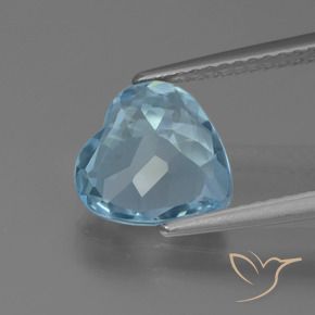Topazio Blu svizzero naturale da 2.63 ct, Cuore, VVS