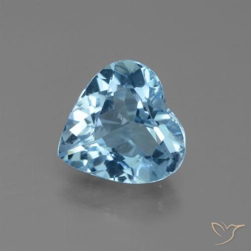 Topazio Blu svizzero naturale da 2.56 ct, Cuore, VS