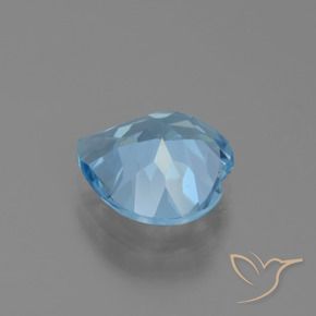 Topazio Celeste naturale da 2.74 ct, Cuore, VVS
