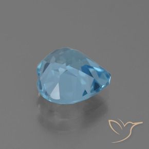 Topazio Celeste naturale da 3.07 ct, Cuore, VVS