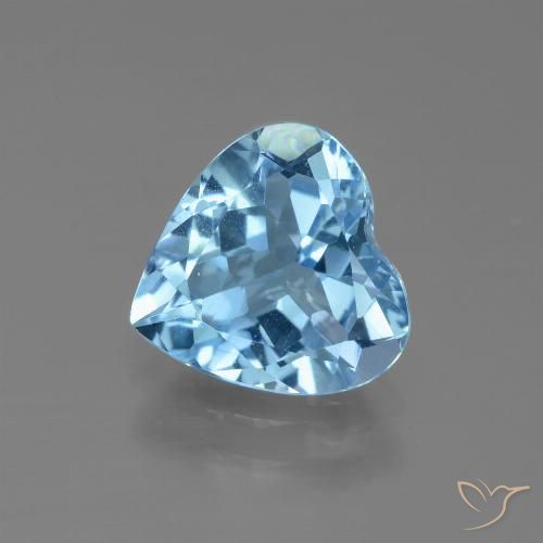 2.73ct Naturale Celeste Topazio, Cuore, VVS