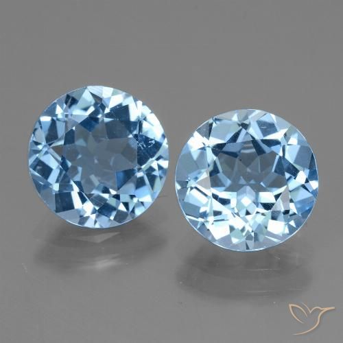 5.97ctw Naturale Blu svizzero Topazio, Rotondo, VS