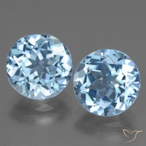 6.51ctw Naturale Blu svizzero Topazio, Rotondo, VVS
