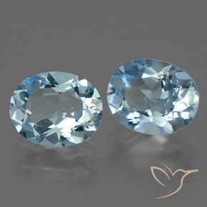 Gemme di Topazio Celeste naturale da 5.81 ct, Ovale, VVS-VS