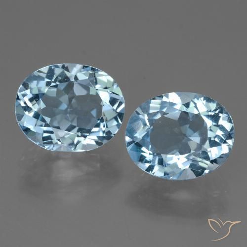 6.75ctw Naturale Blu svizzero Topazio, Ovale, VVS-VS