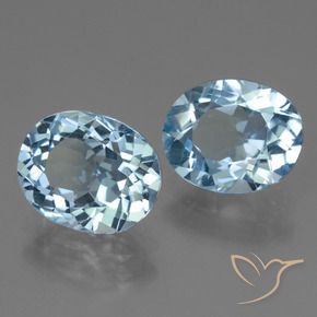 Gemme di Topazio Blu svizzero naturale da 6.75 ct, Ovale, VVS-VS