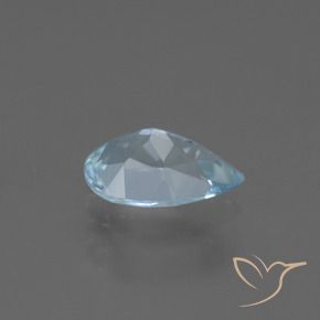 Topazio Blu svizzero naturale da 1.53 ct, Forma a pera, VVS-VS