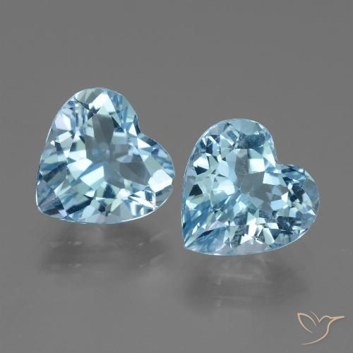 5.69ctw Naturale Blu svizzero Topazio, Cuore, VVS-VS