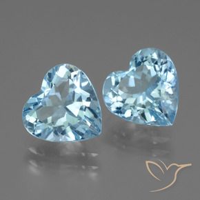 Gemme di Topazio Blu svizzero naturale da 5.69 ct, Cuore, VVS-VS