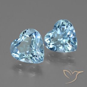 Gemme di Topazio Blu svizzero naturale da 5.57 ct, Cuore, VVS-VS