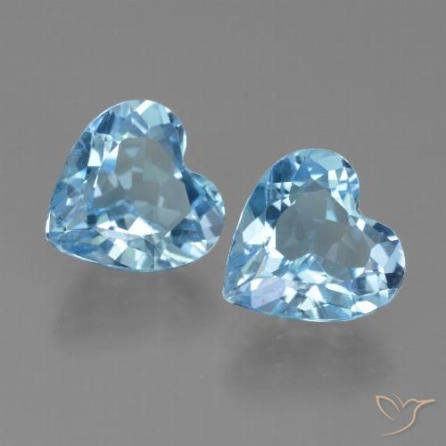 5.58ctw Naturale Blu svizzero Topazio, Cuore, VVS
