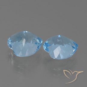 Gemme di Topazio Blu svizzero naturale da 5.87 ct, Cuore, VVS